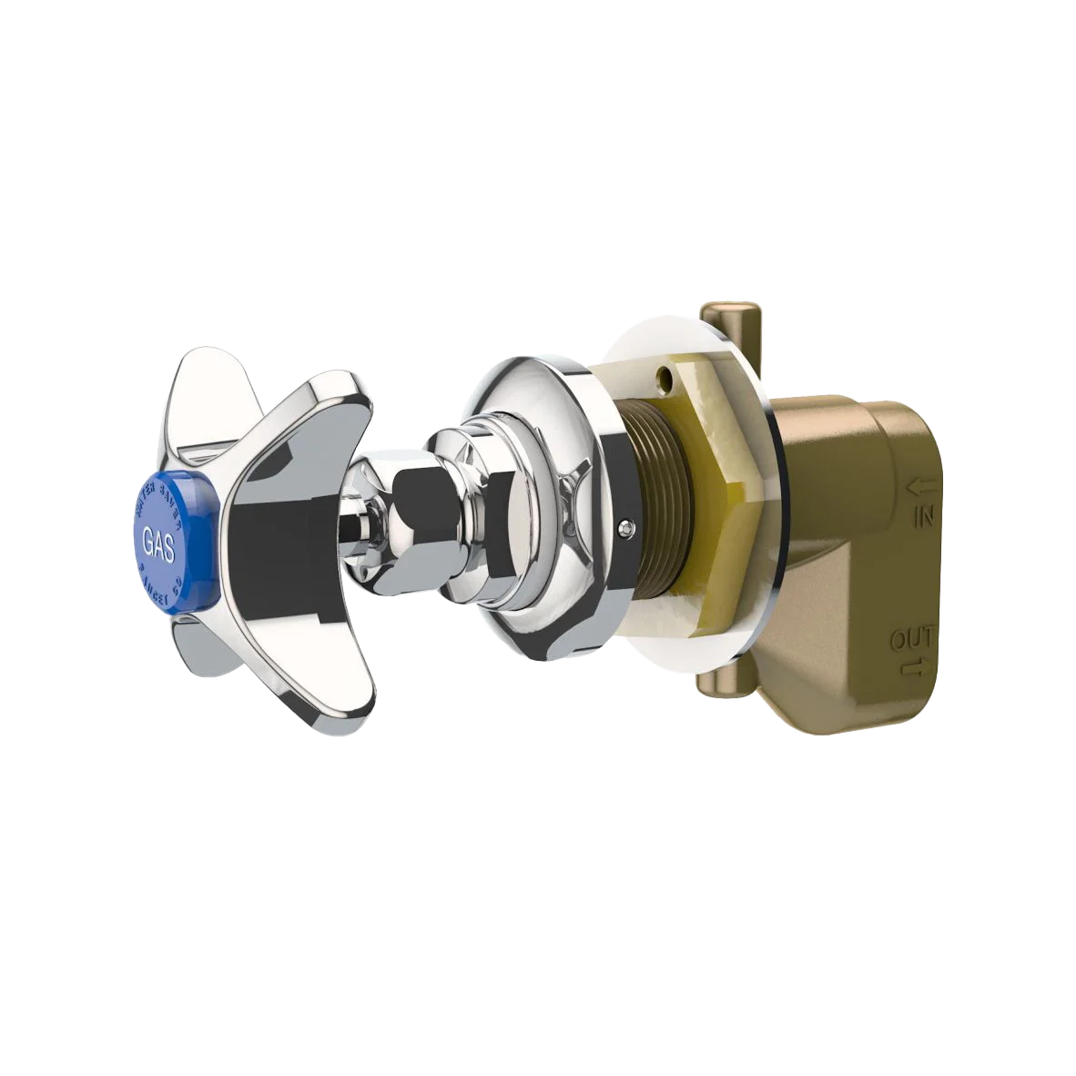 Válvula de control remoto marca Water Saver en campana de extracción de laboratorio